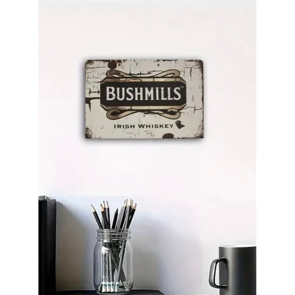 Bushmills Irish Whiskey Vintage Metal Sign, Irish Pub, bar, Man Cave - Picture 5 of 5